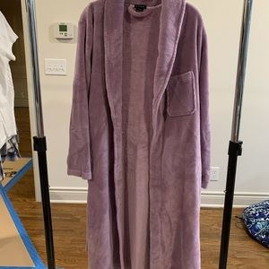 Purple fuzzy robe
